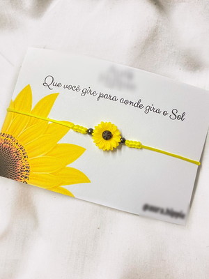 Pulseira unitária girassol