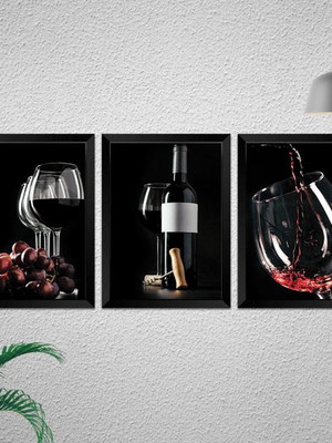 Quadros decorativo vinho: com vidro