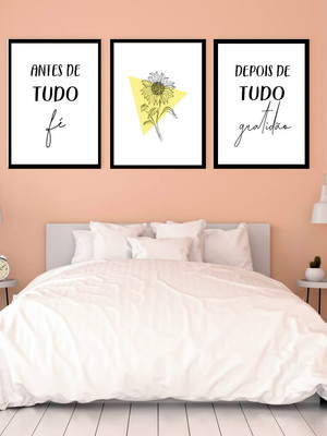 Quadros frases: com vidro