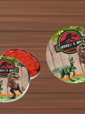 Adesivo latinha jurassic park