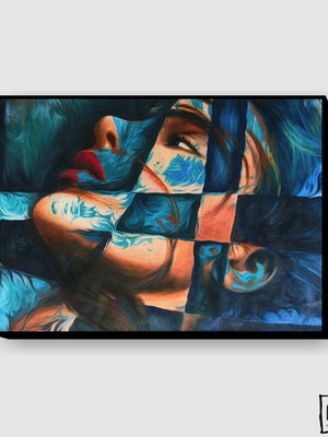 Quadro arte abstrata pintura pintura a óleo arte impressão m
