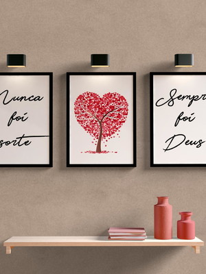 Quadros frases: com vidro