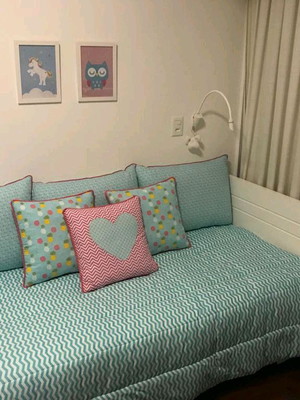 Enxoval cama solteiro 7 pçs