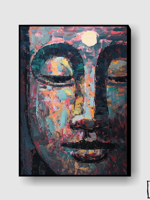 Quadro buda. pintura a óleo