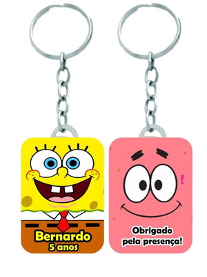 Chaveiro bobo esponja personalizado