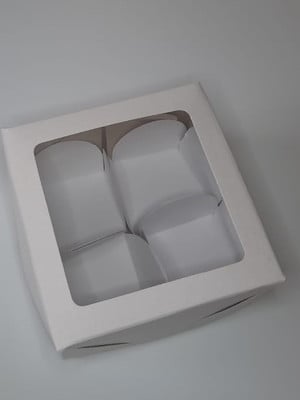 Caixinha 4 brigadeiros doces bombom sabonetes 8x8x4 cm
