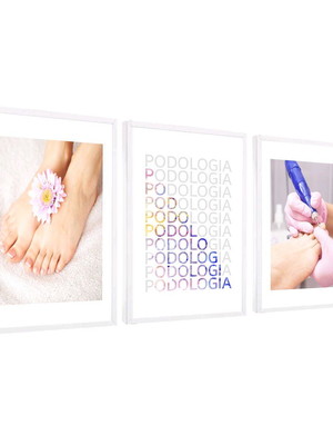 Quadro decorativo podologia moldura caixinha