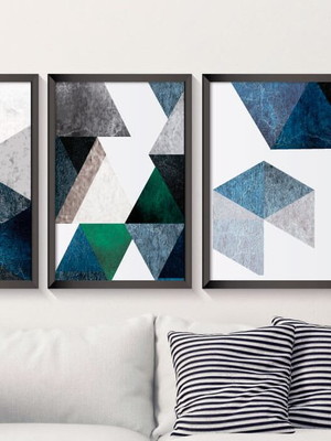 Quadros abstratos: com vidro