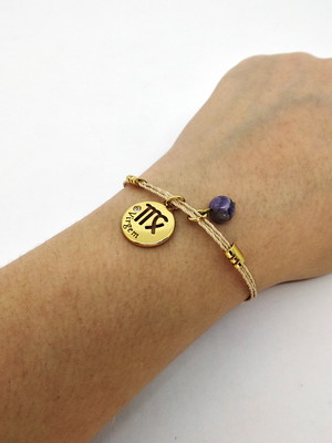 Pulseira de virgem com pedra | santa palha