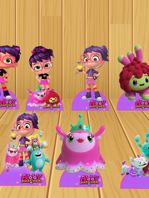 Abby hatcher displays kit com 10 peças
