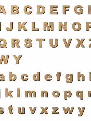 300 letras arial black com 3cm de altura com furos
