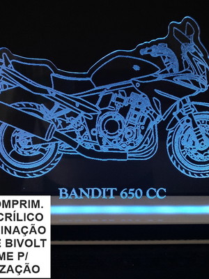 Luminária abajur de acrílico com led bandit 650 2016