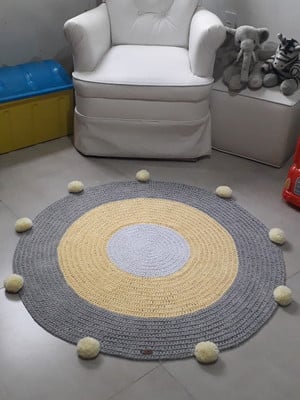 Tapete 1m decorativo de croche