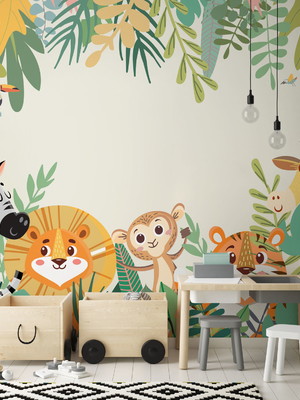 Painel fotográfico infantil animais