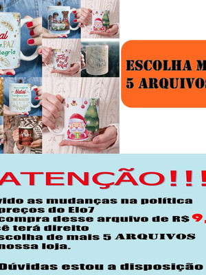 Arquivo digital artes para canecas de natal em cdr/pdf e png