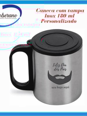 100 caneca inox personalizada dia dos pais