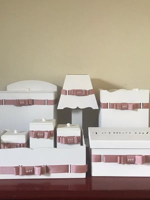 Kit higiene de bebê mdf