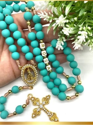 Terço personalizado com nome -modelo luxo