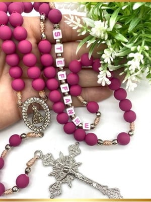Terço personalizado com nome -modelo luxo