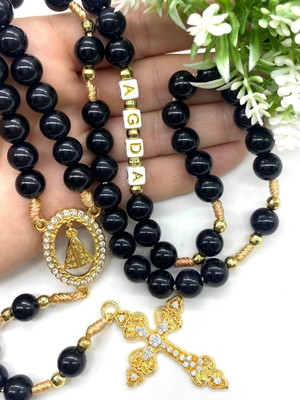 Terço personalizado com nome -modelo luxo