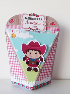 Caixa coração fazendinha menina