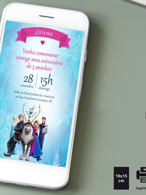 Convite digital frozen 10