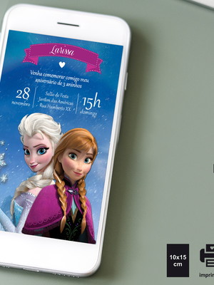 Convite digital frozen 11