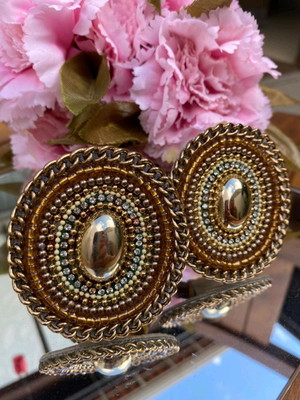 Porta guardanapo dourado