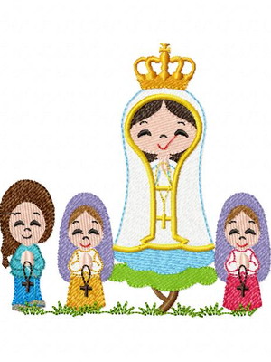 Matriz 3 tam nossa senhora de fatima infantil matrizes borda