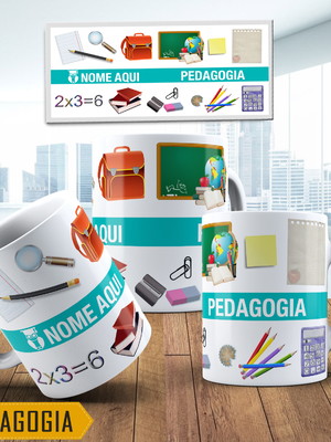Caneca pedagogia personalizada com nome