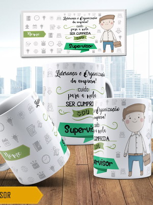Caneca supervisor personalizada com nome