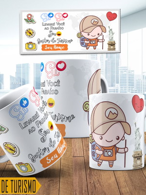 Caneca gestor de turismo agente personalizada com nome