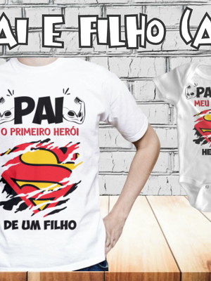 Arte blusa e body paie filhos editaveis (cdr)
