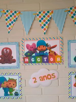Decoração parede painel pocoyo