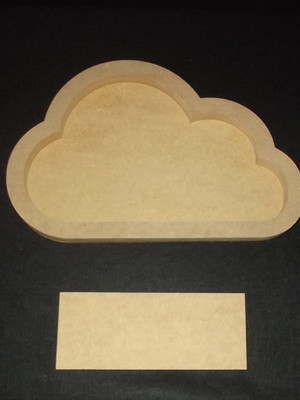 Nuvem em mdf com placa 05
