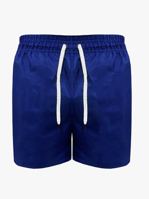 Short praia mauricinho masculina azul com cordão branco