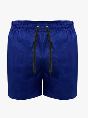 Short praia mauricinho masculina azul com cordão preto