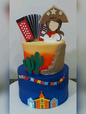 Topo de bolo juliete - junino