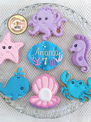 Biscoitos decorados - fundo do mar (03)