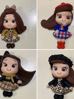 Apliques bonequinhas de inverno para laços