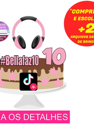 Topo de bolo tic toc (máquina silhouette)