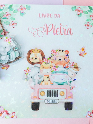 Livro do bebê - safari menina