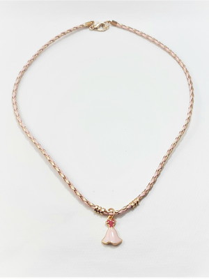 Colar infantil rosa e ouro princesa aurora