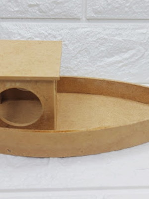 Barco em mdf cru para kit pintura