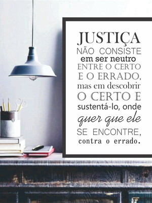 Quadros decorativos com frases advogado sala justiça moldura
