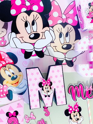 Kit festa em casa minnie rosa