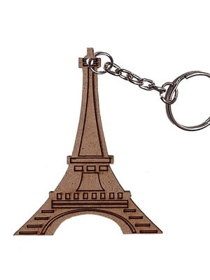 Kit 50 chaveiros torre eiffel em mdf crú lembrancinha/brinde