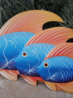 Peixe parede trio