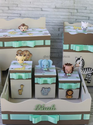 Kit higiene bebê safari luxo
