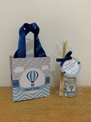 Kit sacolinha personalizada + aromatizador balão